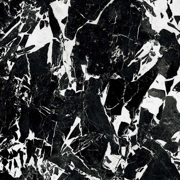 Плитка 80x80 B&W Marble Fragment R9 Nat Ret - B&W_Marble - 766379 з колекції B&W_Marble Floor Gres