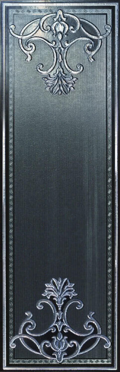 Декор (25.5x78) 110087 Ermitage Decoro Fascia Impero Lux Silver Su Nero - Ermitage з колекції Ermitage Settecento Декор (25.5x78) 110087 Ermitage Decoro Fascia Impero Lux Silver Su Nero - Ermitage з колекції Ermitage Settecento