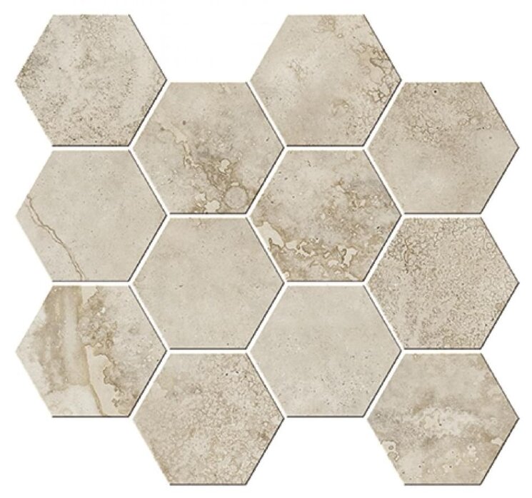 Мозаїка Cross Cut Beige Mosaico Esagoni T12 Nat 32.8x35 Italian Icon Cisa з колекції Italian Icon Cisa