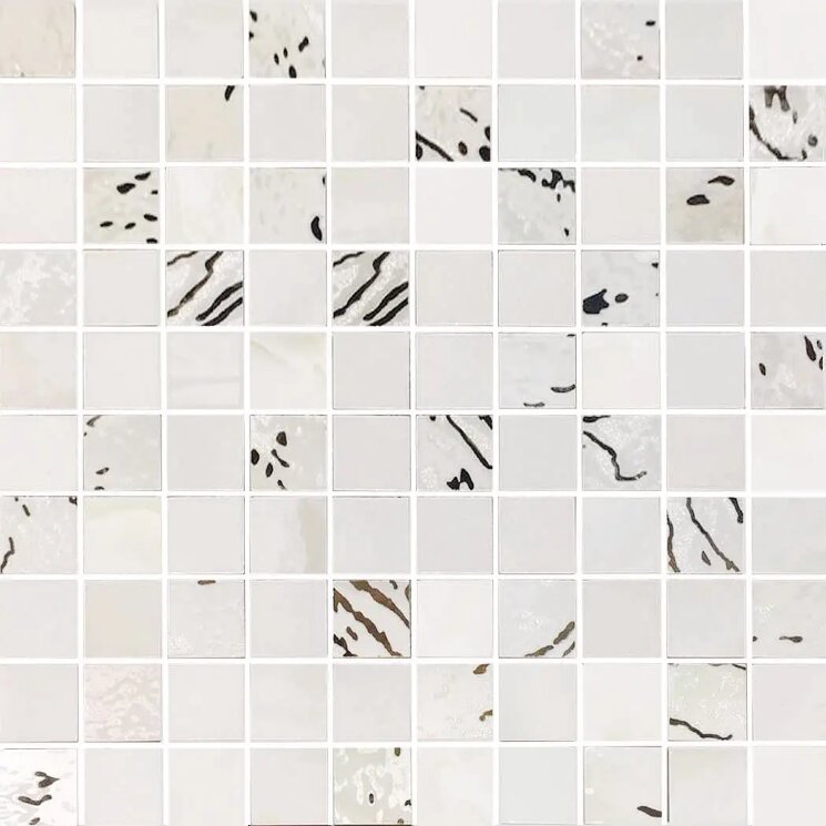 Мозаїка 30x30 MQNMW Mosaico Nebulosa Mix White Brennero Jewel з колекції Jewel Brennero