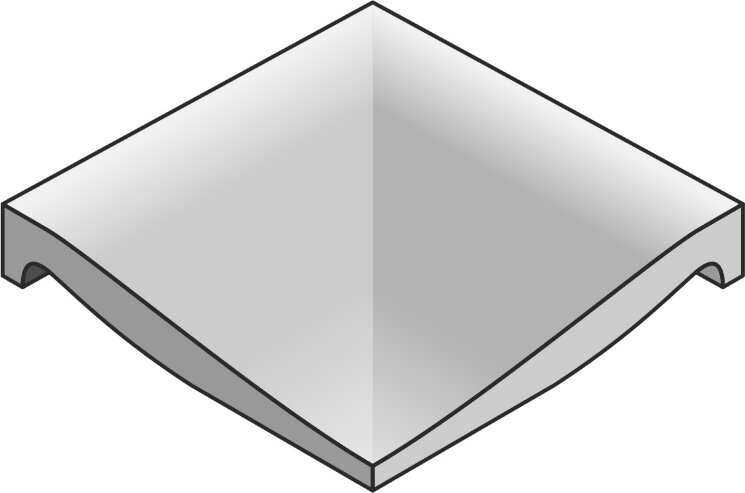 Куточок 10x10 Inside Corner Grey25 - Pro Architectura - 3009 PN09 0 з колекції Pro Architectura Villeroy Boch