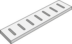 Решітка Copico Griglia Grey 20 Mm Grip R 11 Rect - 20x45 195102 Copico