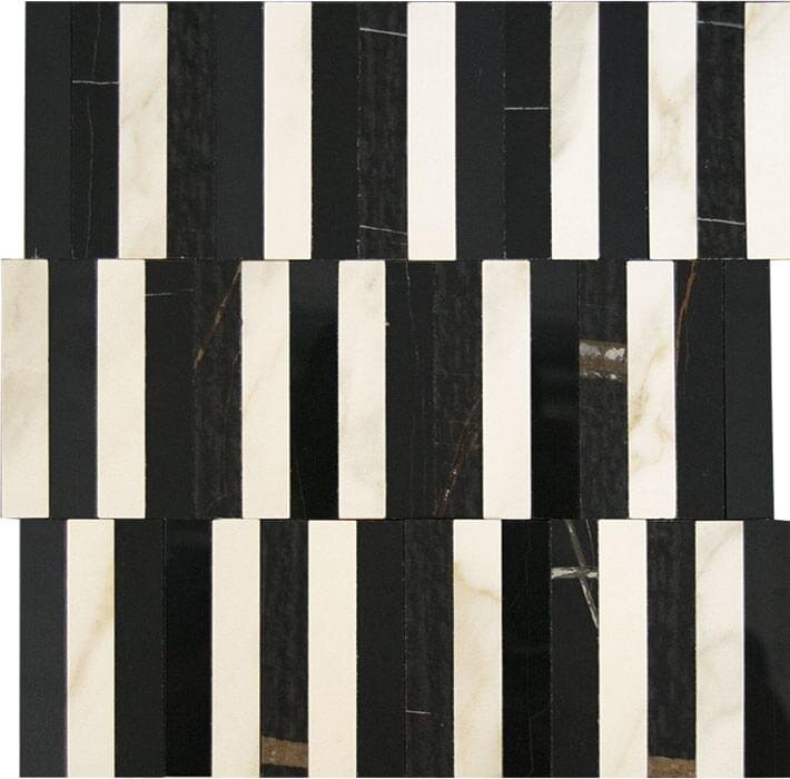 Мозаїка Sahara Noir Mosaico Stripe 27.2x29 Marble Experience Impronta з колекції Marble Experience Impronta Мозаїка Sahara Noir Mosaico Stripe 27.2x29 Marble Experience Impronta з колекції Marble Experience Impronta