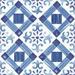 Плитка (60x60) Maiolica Blue pattern #4 - Maiolica Mix