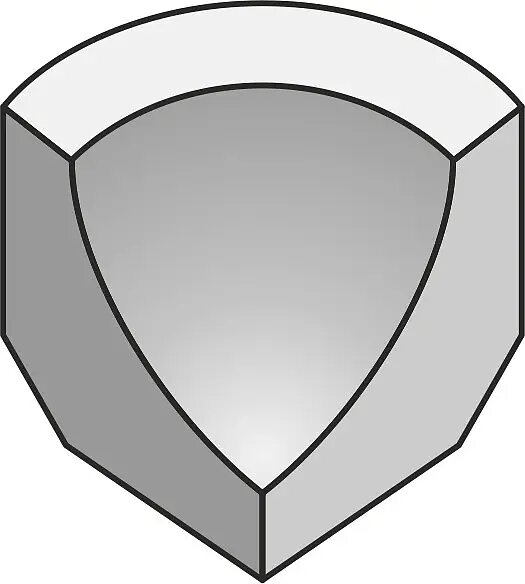 3x3 Chroma Concave Quarter-Round Corner Ginkgo Yellos Aleluia Chroma з колекції Chroma Aleluia