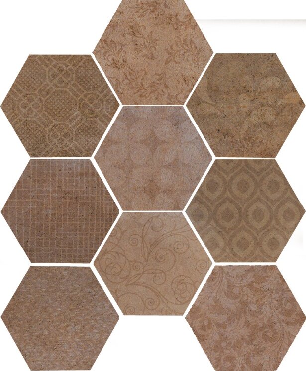 Плитка 24x27,7 Esagona Fabric Classic - Riabita Il Cotto - 1047248 з колекції Riabita Il Cotto Cir
