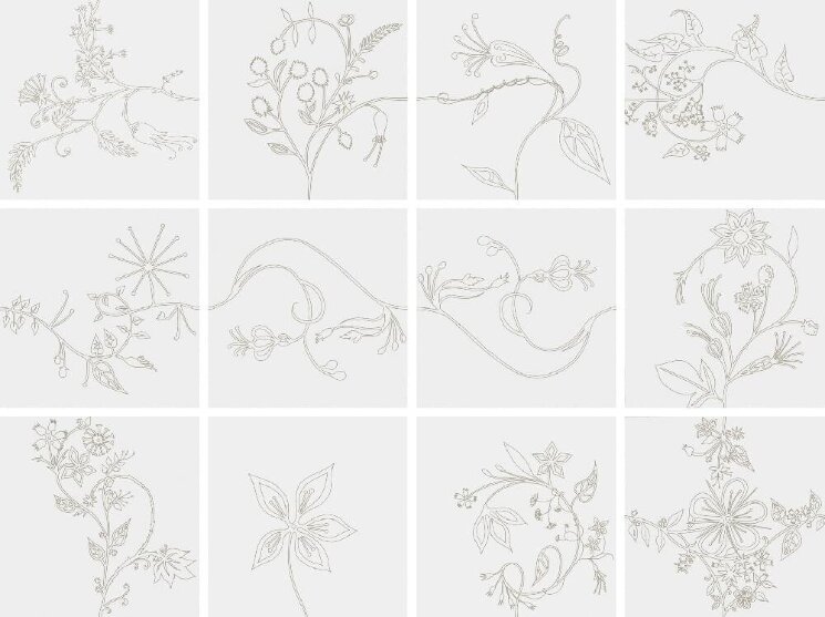 Декор Boontje Bianco Extra 20x20 Primavera Platinum Bardelli з колекції Primavera Platinum Bardelli