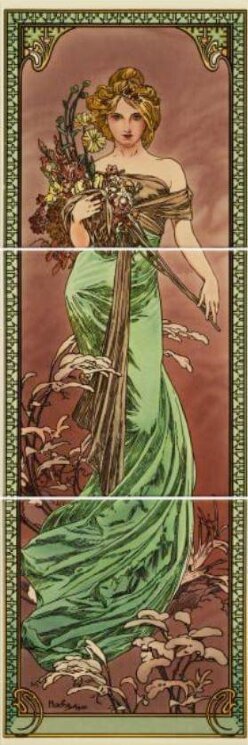 Панно Spring Left Hand 45.6x15.2 Artworks Brilliant White Original Style з колекції Artworks Brilliant White Original Style