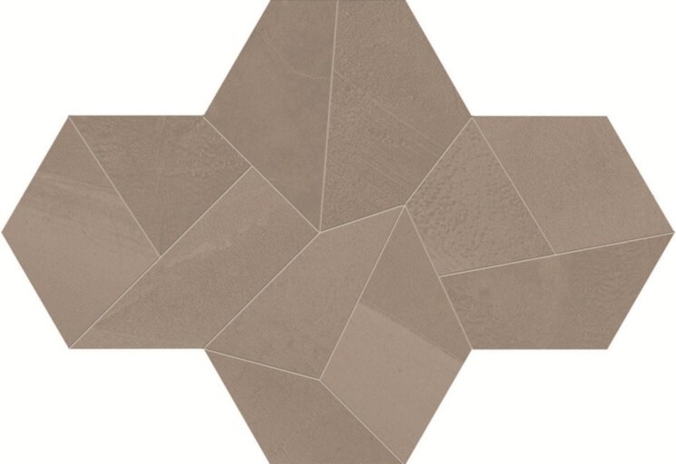 Мозаїка 17x22,6 Mos. Des. Min. R. Taupe Rl - Architect Resin - R309G7R з колекції Architect Resin Ergon