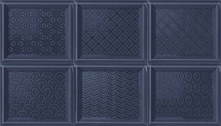 Плитка E234082 Madison Decor Blue Navy 12X14 Estudio з колекції Madison Estudio Ceramico