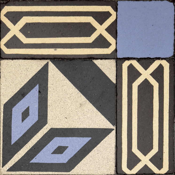 Плитка (22.5x22.5) AD/ Negro 002 - Art Deco з колекції Art Deco Bestile