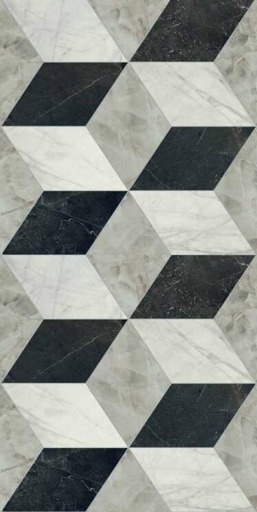 Плитка Tarsia Cubical Nero LUX 3D 60X120 з колекції Tarsia Versace Плитка Tarsia Cubical Nero LUX 3D 60X120 з колекції Tarsia Versace