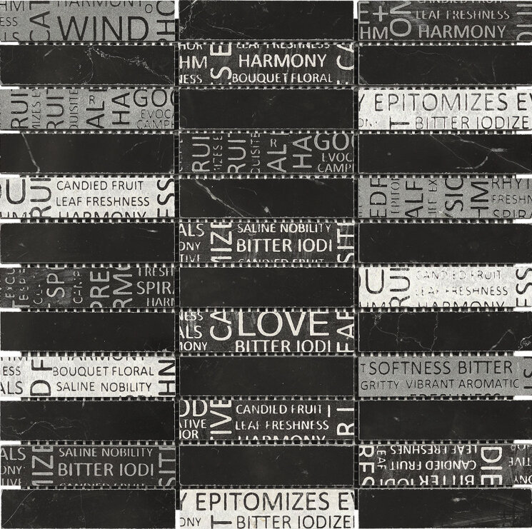 Мозаїка 30x30 0601/Wa Words Black - Words з колекції Words Boxer