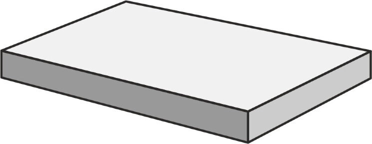 Угловая ступень (33.3x59.8) Floss Corner Step Tile Silver nat 33,3x60 - Floss из коллекции Floss Living Ceramics