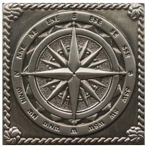 Вставка Windrose Satined black silver 5x5 Tacos De Bronce Moneli з колекції Tacos De Bronce Moneli