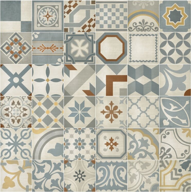 Плитка 20x20 Mix Bleu - Bon Ton з колекції Bon Ton Bayker