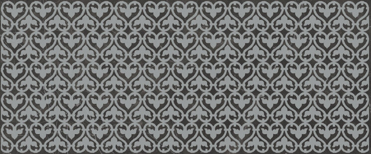 Декор (25x60) PRYD13 Ins. Damasco nero/Silver - Royal з колекції Royal Paul Декор (25x60) PRYD13 Ins. Damasco nero/Silver - Royal з колекції Royal Paul