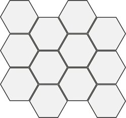Мозаїка 30x34 PF00018166 Salt Stone 300Ice Esagono Sintesi Salt Stone