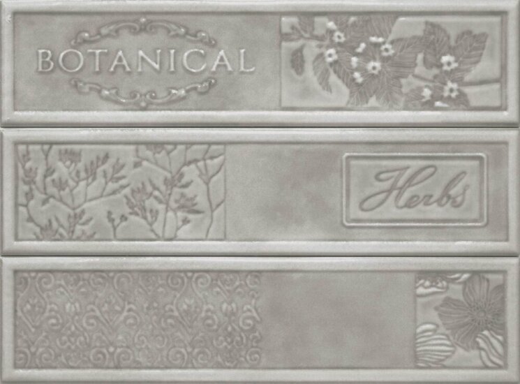 Декор (22.5x30) COMPOSICION BOTANICAL GREY - Opal з колекції Opal Cifre