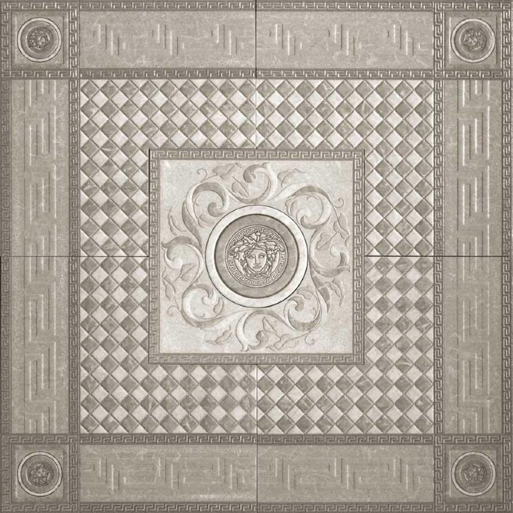 Декор (100x100) 17288 Rosone Grigio - Venere з колекції Venere Versace