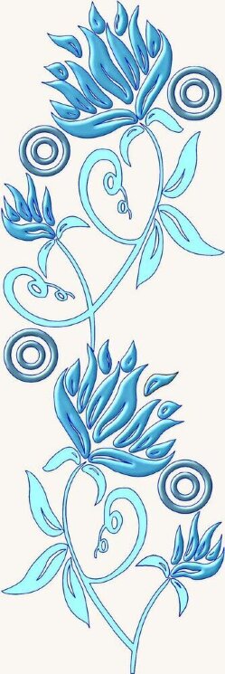 Декор (30x90) Flowers Kensington Fondo Avion - Le Tele з колекції Le Tele Giovanni De Maio Декор (30x90) Flowers Kensington Fondo Avion - Le Tele з колекції Le Tele Giovanni De Maio