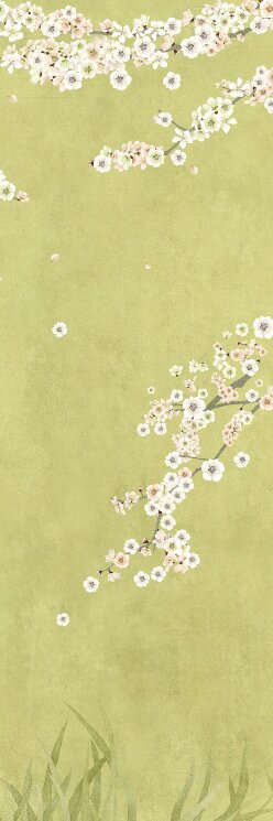 Плитка 100x300 BLCA021D Velvet touch Green Bulbo Tokyo Bloom з колекції Tokyo Bloom Bulbo