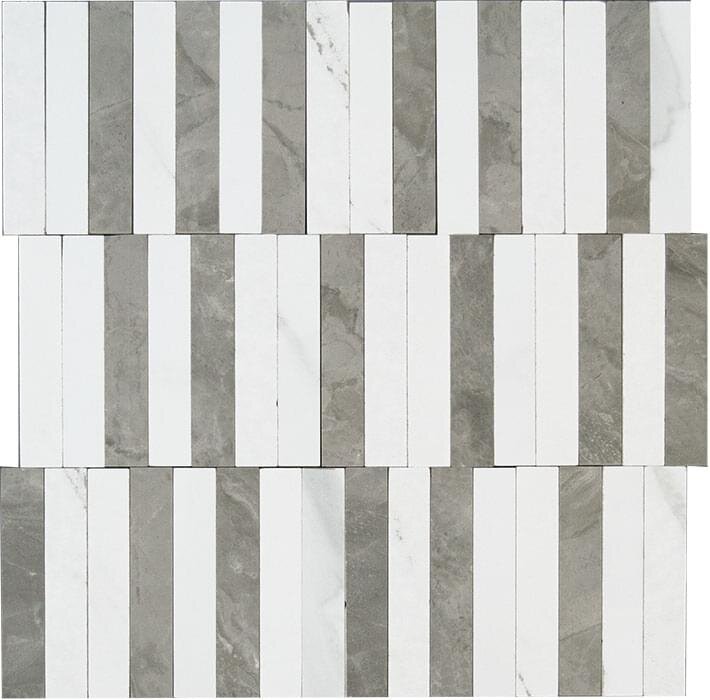 Мозаїка Statuario Lux Mosaico Stripe 27.2x29 Marble Experience Impronta з колекції Marble Experience Impronta Мозаїка Statuario Lux Mosaico Stripe 27.2x29 Marble Experience Impronta з колекції Marble Experience Impronta