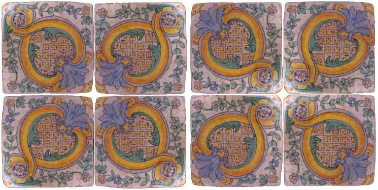 Декор (15x15) Piastrelle Maioliche Repro 011/B - Maioliche Repro з колекції Maioliche Repro Scianna