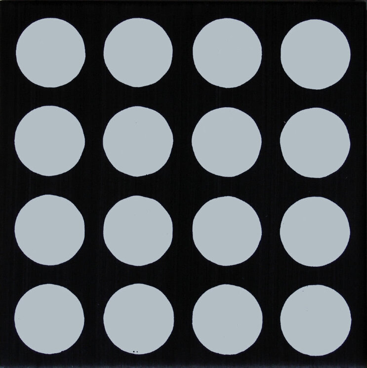 Плитка (20x20) Optical 4Bianco Fondo Nero - Officina Delle Arti з колекції Officina Delle Arti Giovanni De Maio