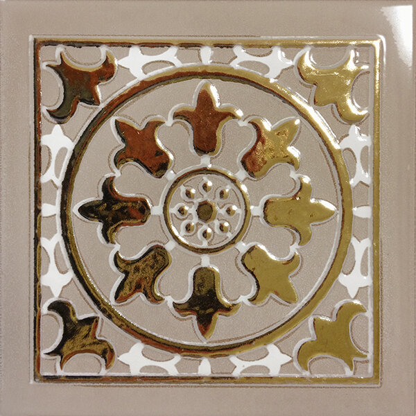 Декор (15x15) OATDIB DECORO GOLD B DARK IVORY - Atelier Gold з колекції Atelier Gold Decoratori Bassanesi