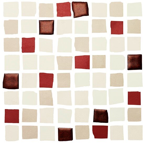 Мозаїка (20x20) 663.0107.024 Mosaic Reactive Red - Splash з колекції Splash Love Tiles