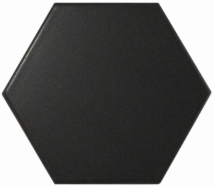 Плитка 10,7*12,4 Scale Hexagon Black Matt Scale Equipe з колекції Scale Equipe