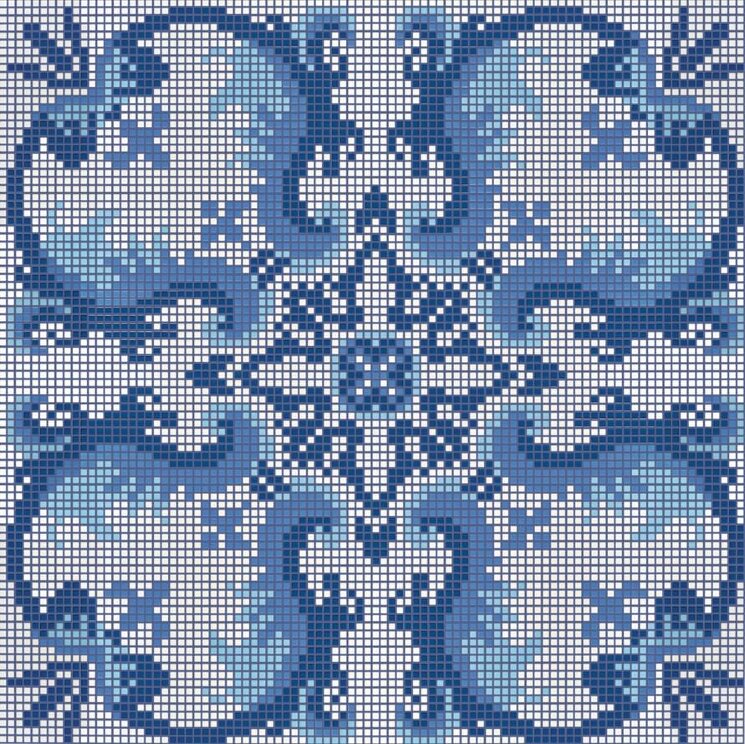 Мозаїка Olimpia Blue 117.2x117.2 Decori Opus Romano Bisazza з колекції Decori Opus Romano Bisazza