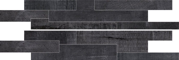 Декор (16.5x100) 63747 Fascia Idra Sat.Black (Set 2 pz) - Kendo з колекції Kendo Cerdomus