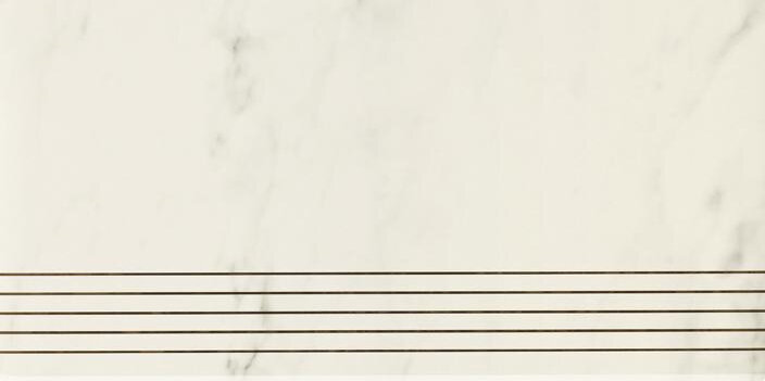 Сходовий елемент 29.8x59.8 Calacatta Stopnica Prosta Nacinana Lappato з колекції Calacatta Paradyz