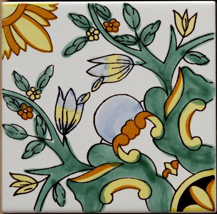 Декор (20x20) Gloria20 Mediterranea - Ceramica Artistica Vietrese з колекції Ceramica Artistica Vietrese Giovanni De Maio Декор (20x20) Gloria20 Mediterranea - Ceramica Artistica Vietrese з колекції Ceramica Artistica Vietrese Giovanni De Maio