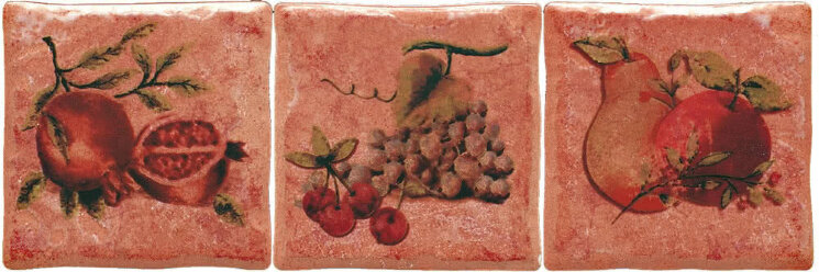 Декор (10x30) 01E6825 Dec. Antichi Sapori Rosso S/3 - Ciottoli з колекції Ciottoli Elios
