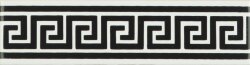 Бордюр Greek Key Jet Black 4x15.2 Artworks Brilliant White Original Style