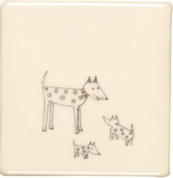 Декор Dog Family On Off White 10.5x10.5 Classic Winchester