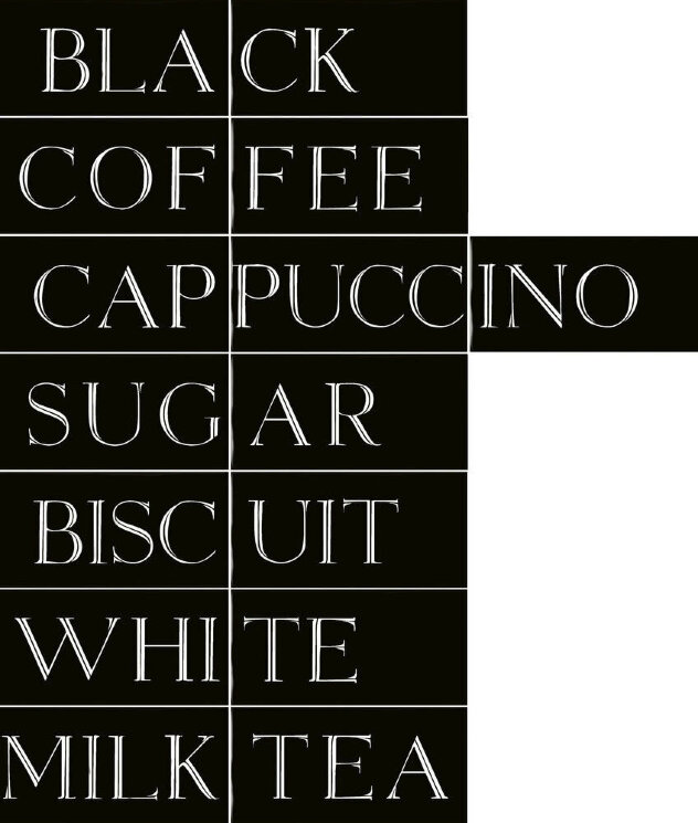 Декор (6.5x13) cna-099 Breakfast Black 1Set:8Parole/Words(15Pz) - Natura з колекції Natura Self