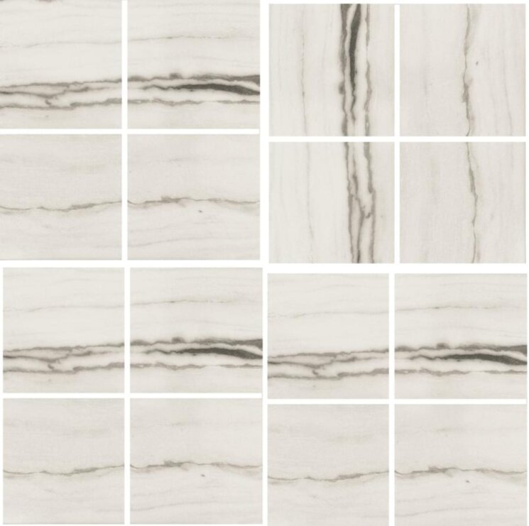 Мозаїка White Fantasy Mosaico Glossy 6 mm 30x30 Prexious Rex з колекції Prexious Rex