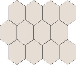Мозаїка (24x26.6) 25MH2427TL3BF Mosaic Hexagon Tool Tortora - Tool