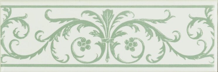 Бордюр Acanthus Jade Breeze 5x15.2 Artworks Brilliant White Original Style з колекції Artworks Brilliant White Original Style