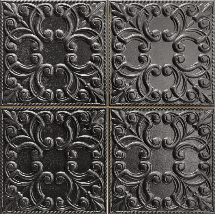 Плитка 44x44 TIN TILE BLACK Realonda Tin Tile з колекції Tin Tile Realonda