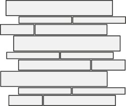 Мозаїка Nero Mosaico Listellato 30x30 Tabula Vallelunga