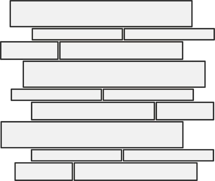 Мозаїка Nero Mosaico Listellato 30x30 Tabula Vallelunga з колекції Tabula Vallelunga
