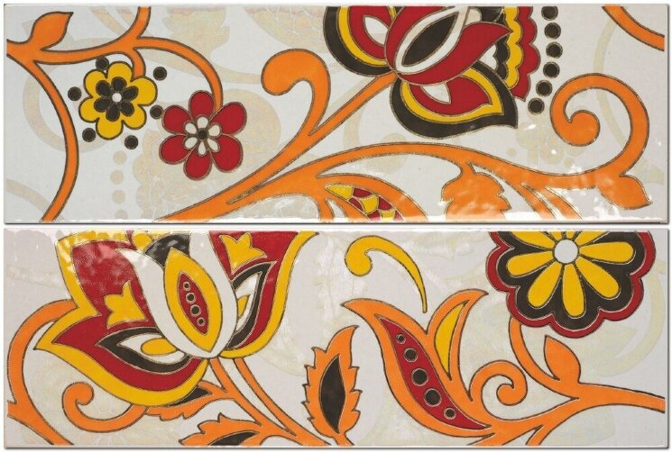 Декор (20x30) D/TUL.AR Decoro Tulip Arancio - Soleil з колекції Soleil Tonalite