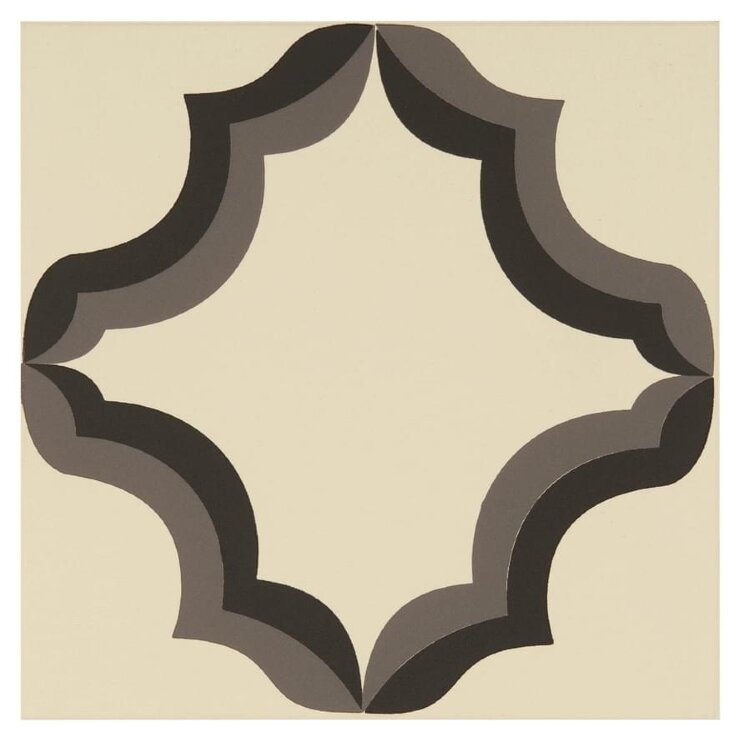 Декор Persian Dark Grey And Black On White 15.1x15.1 Odyssey Original Style з колекції Odyssey Original Style
