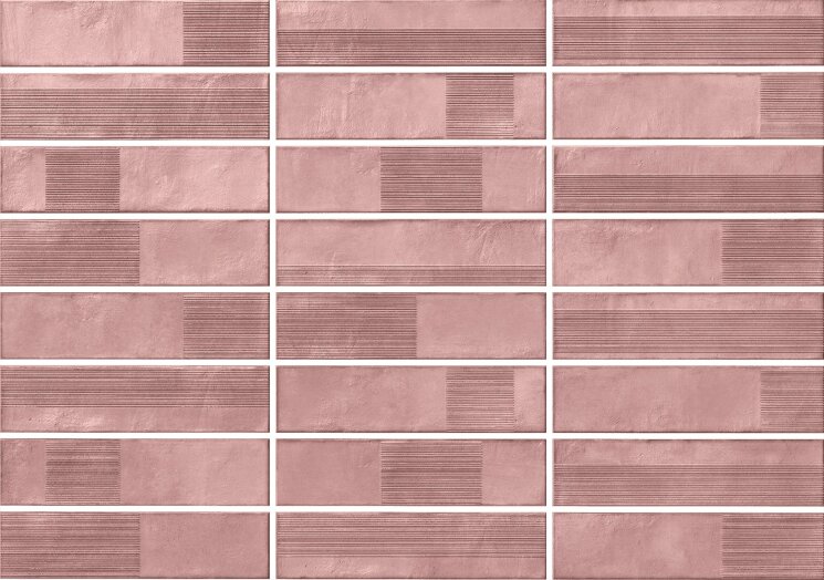 Плитка 5,7x23,2 Gleam Rose Nat-Downtown-A037926 з колекції Downtown Carmen