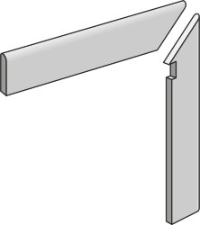 Спецелемент сходинки 7,5x45 Batsc Dx Gesso Nat - Opificio 22/A - PGZ2A3D Спецелемент сходинки 7,5x45 Batsc Dx Gesso Nat - Opificio 22/A - PGZ2A3D